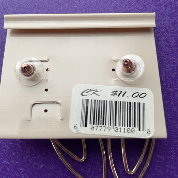 Bundle 3 pairs for $12. Alex Ryan Gold Dangle Earrings with Faux Diamonds. - Picture 2 of 2